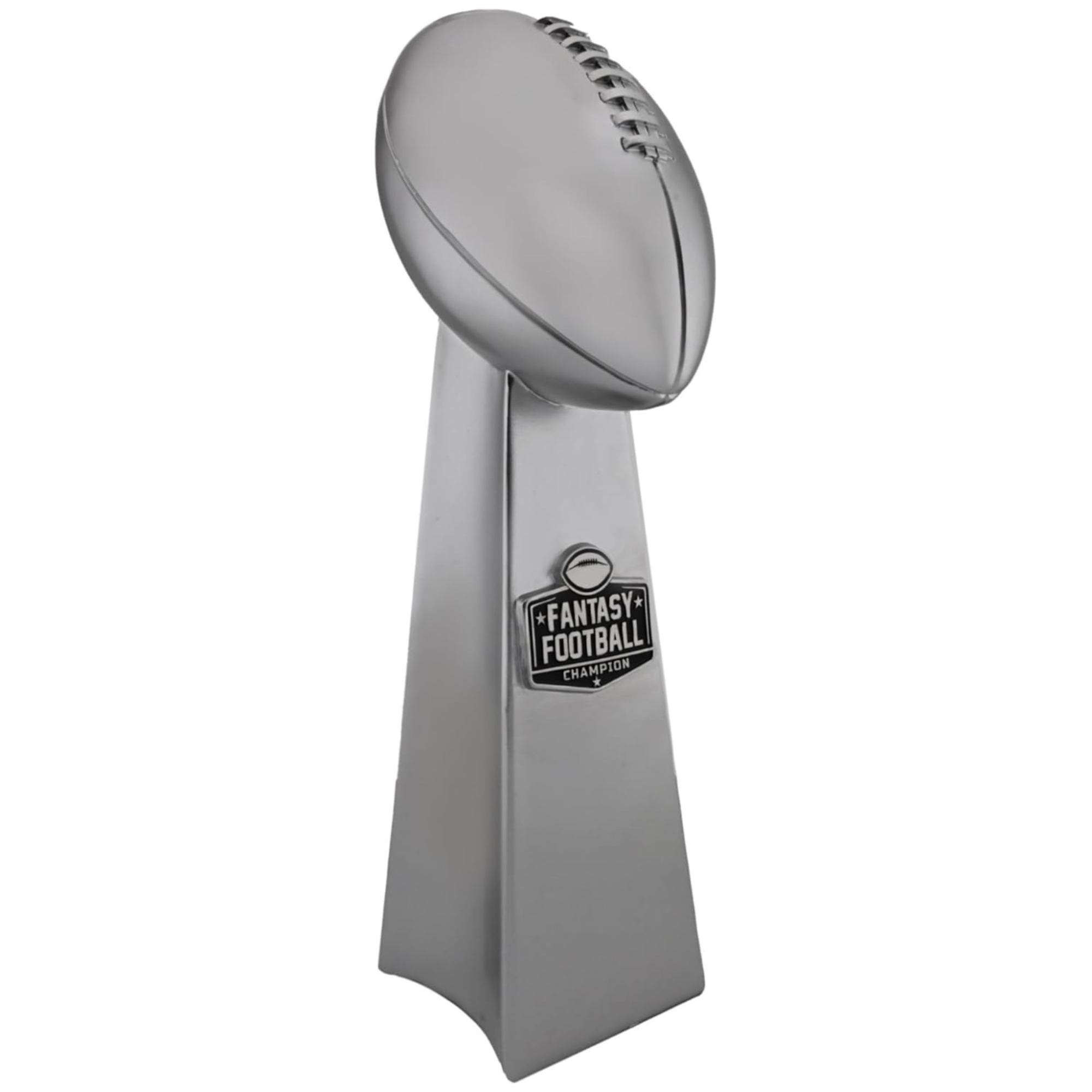 Fantasy Football Championship Trophy - Silver Finish Football Trophy Replica for League Winner, Premium Fantasy Trophy for Display, Durable Trophy Fantasy Football Award - Available in 2 Sizes