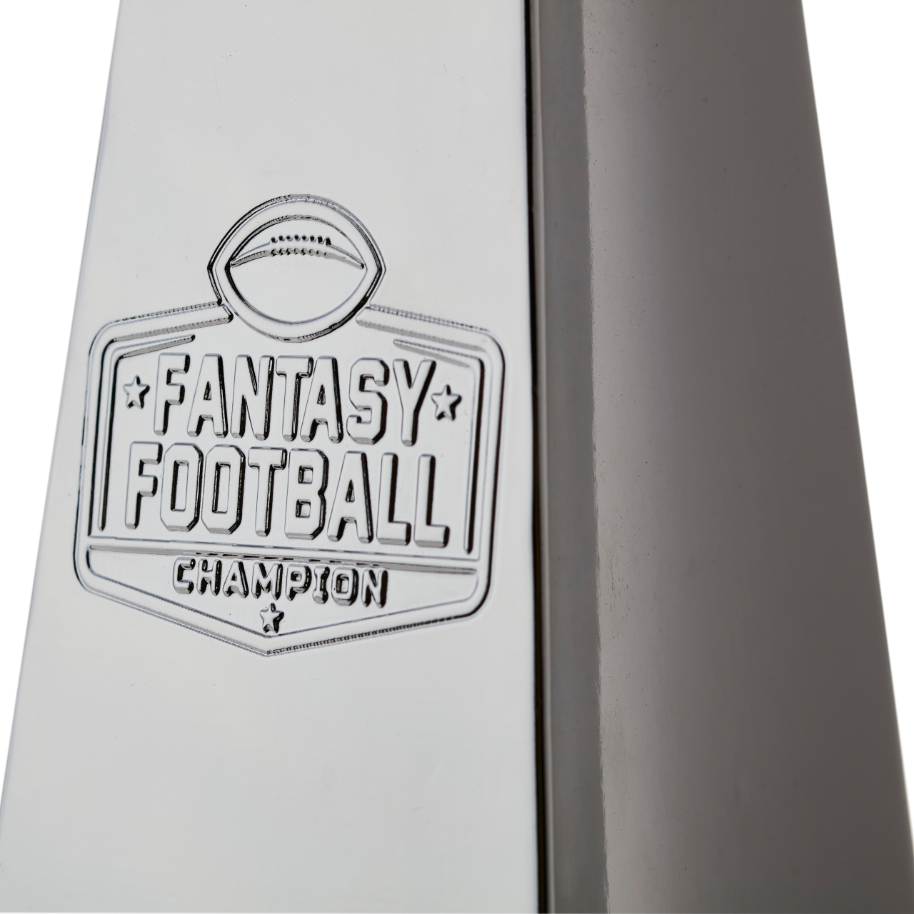 Chrome Reflective Fantasy Football Trophy For League Champions | Comes In 2 Sizes