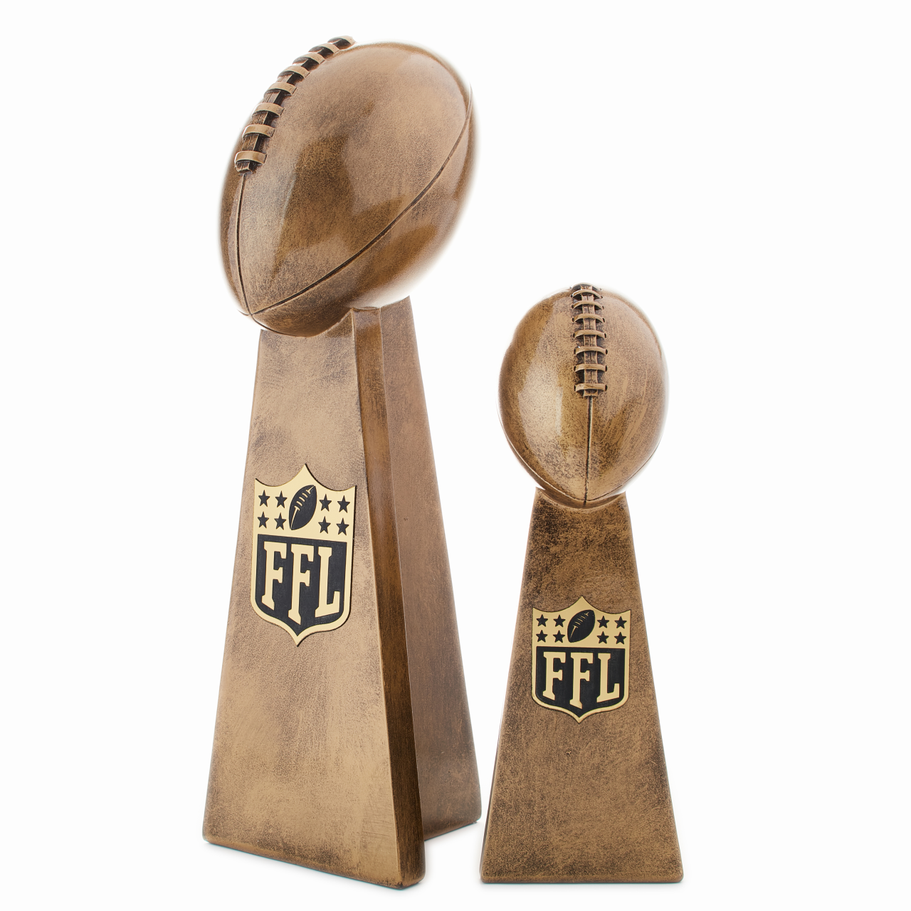 Fantasy Football Trophy with Realistic Design | Gold Championship Replica | First Place Award for League or Team Champions | Available in 2 Sizes