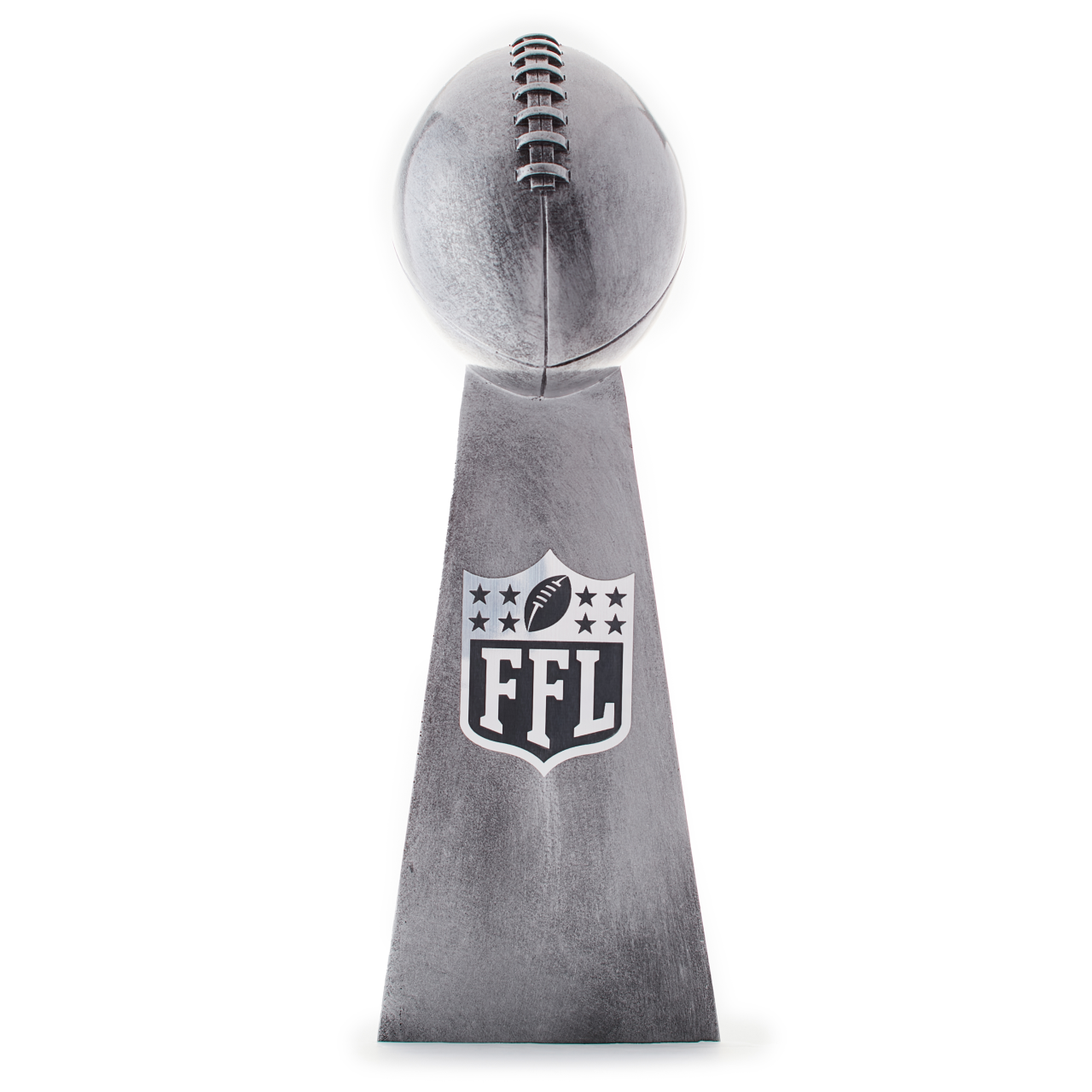 Fantasy Football Trophy with Realistic Design | Silver Championship Replica | First Place Award for League or Team Champions | Available in 2 Sizes