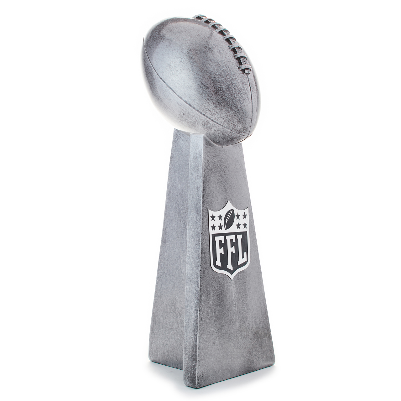 Fantasy Football Trophy with Realistic Design | Silver Championship Replica | First Place Award for League or Team Champions | Available in 2 Sizes
