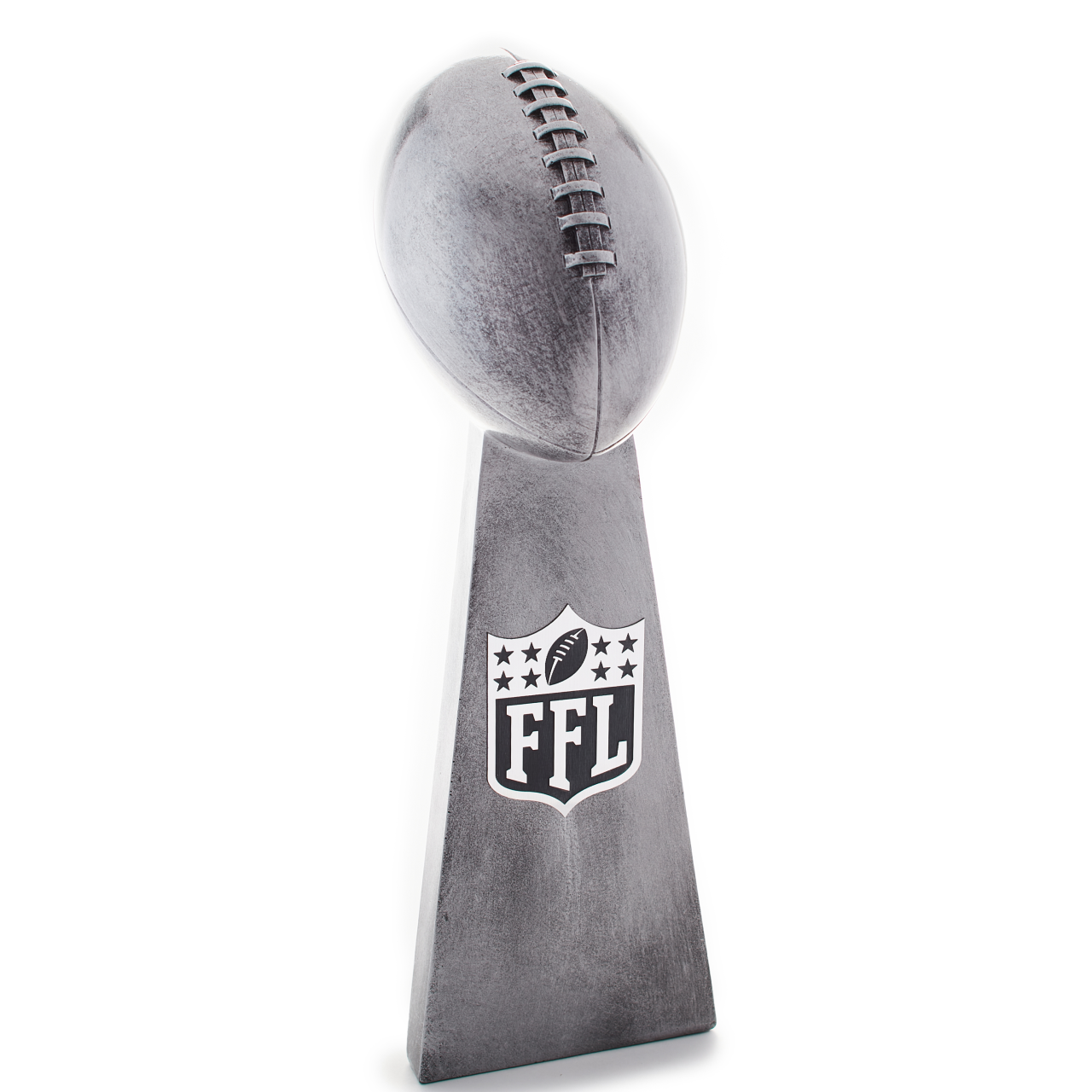 Fantasy Football Trophy with Realistic Design | Silver Championship Replica | First Place Award for League or Team Champions | Available in 2 Sizes