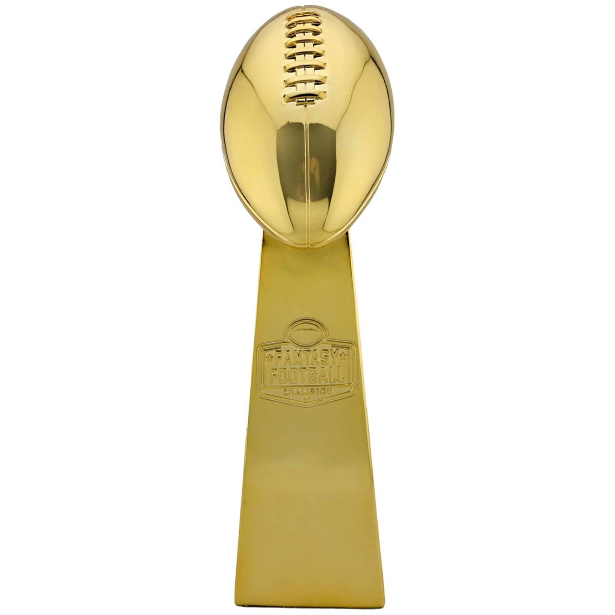 Fantasy Football Trophy - Gold Finish Champion Award for League Winner - Bold Replica Design, Premium Football Trophy for Fantasy Football Trophies Display or Rotation - Available in 2 Sizes