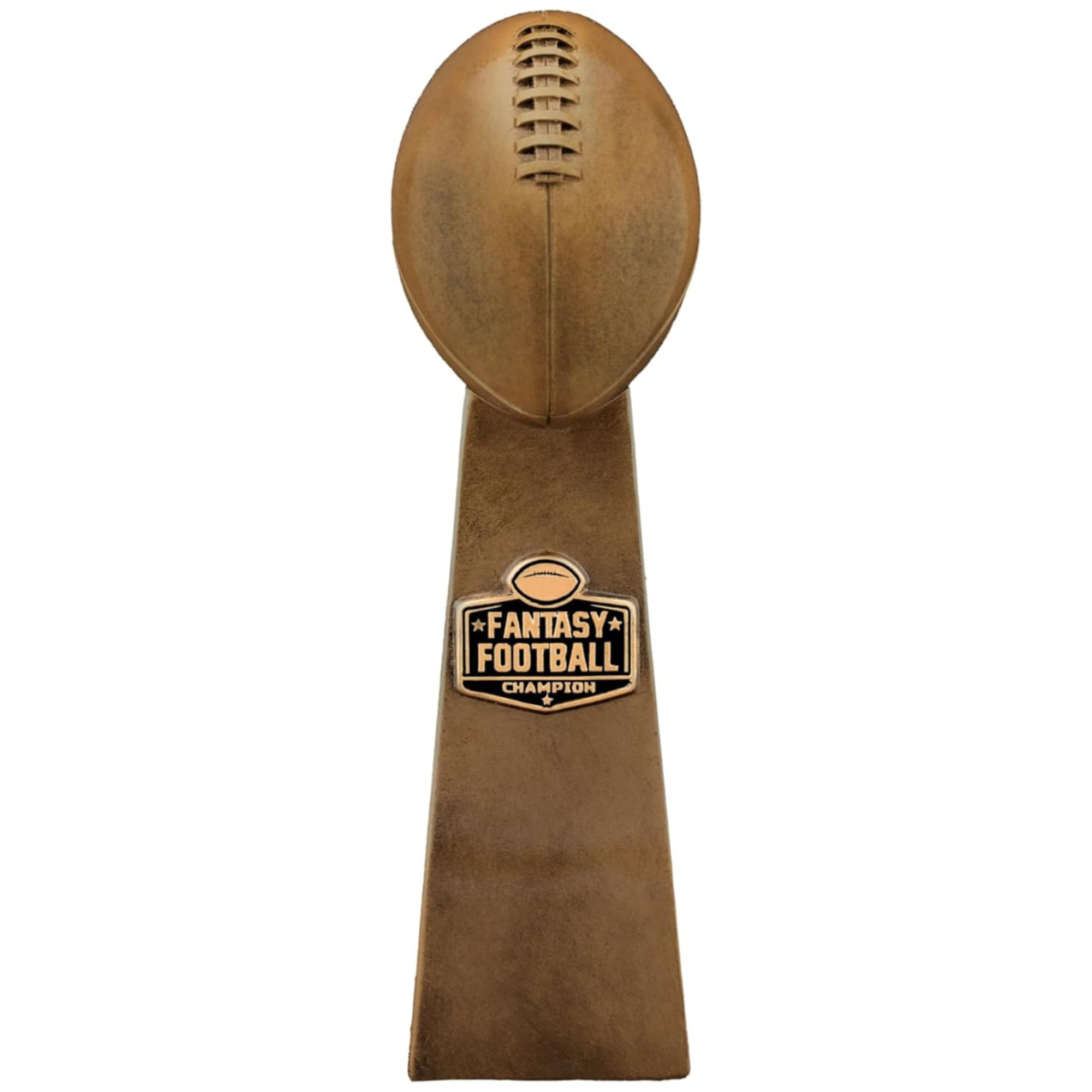 Fantasy Football Trophy - Antique Gold Finish, Championship Trophy for League Winner, Pro Style Replica, Fantasy Football Champion Award, Premium Fantasy League Trophies - 2 Sizes Available