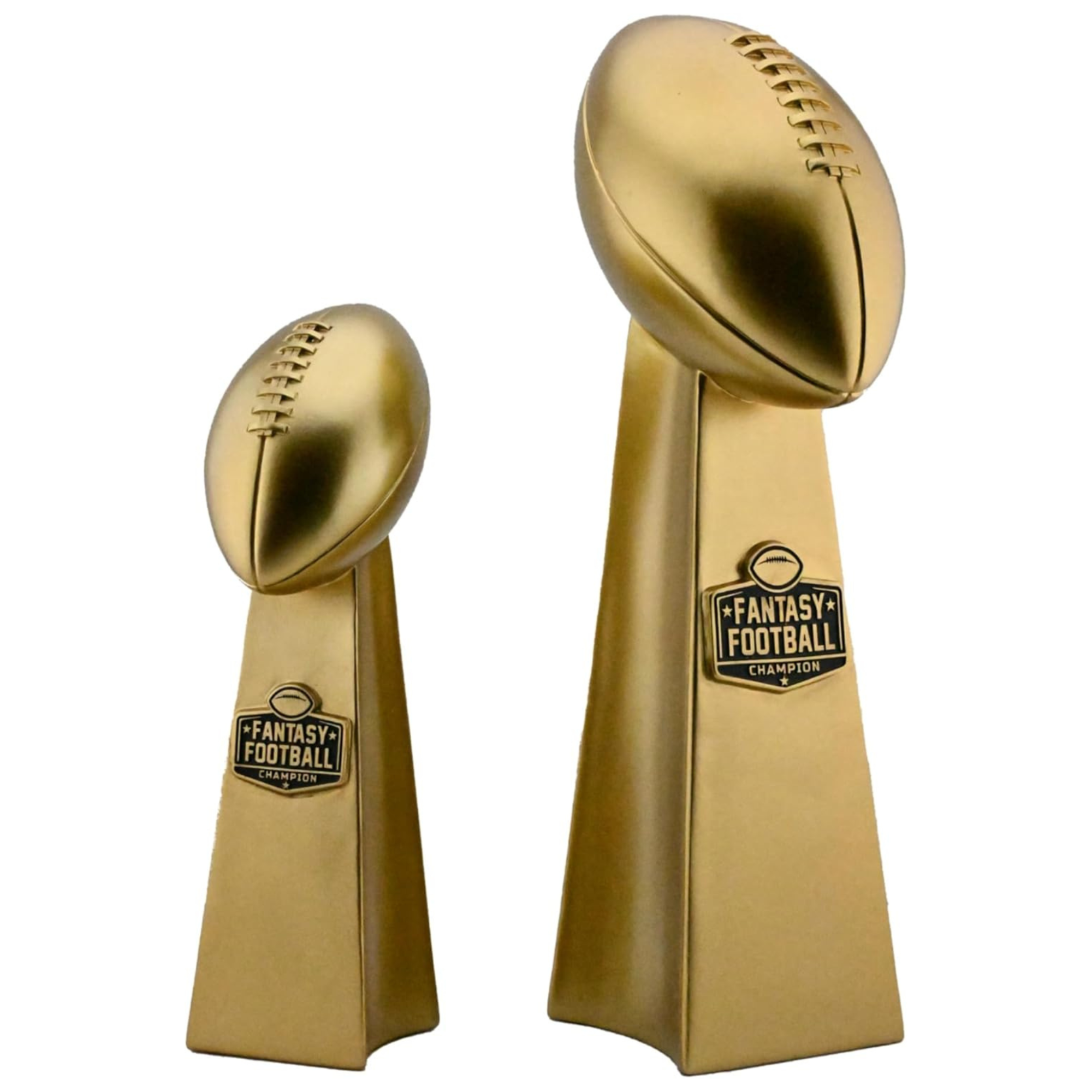 Fantasy Football Trophy - Electroplated Gold Football Trophy Replica for League Champion, Durable Fantasy Trophy for First Place, Fantasy Football Trophies Display Award - Available in 2 Sizes