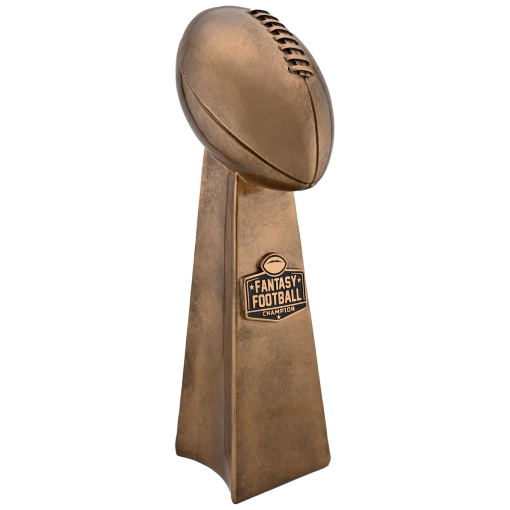 Fantasy Football Trophy - Antique Gold Finish, Championship Trophy for League Winner, Pro Style Replica, Fantasy Football Champion Award, Premium Fantasy League Trophies - 2 Sizes Available