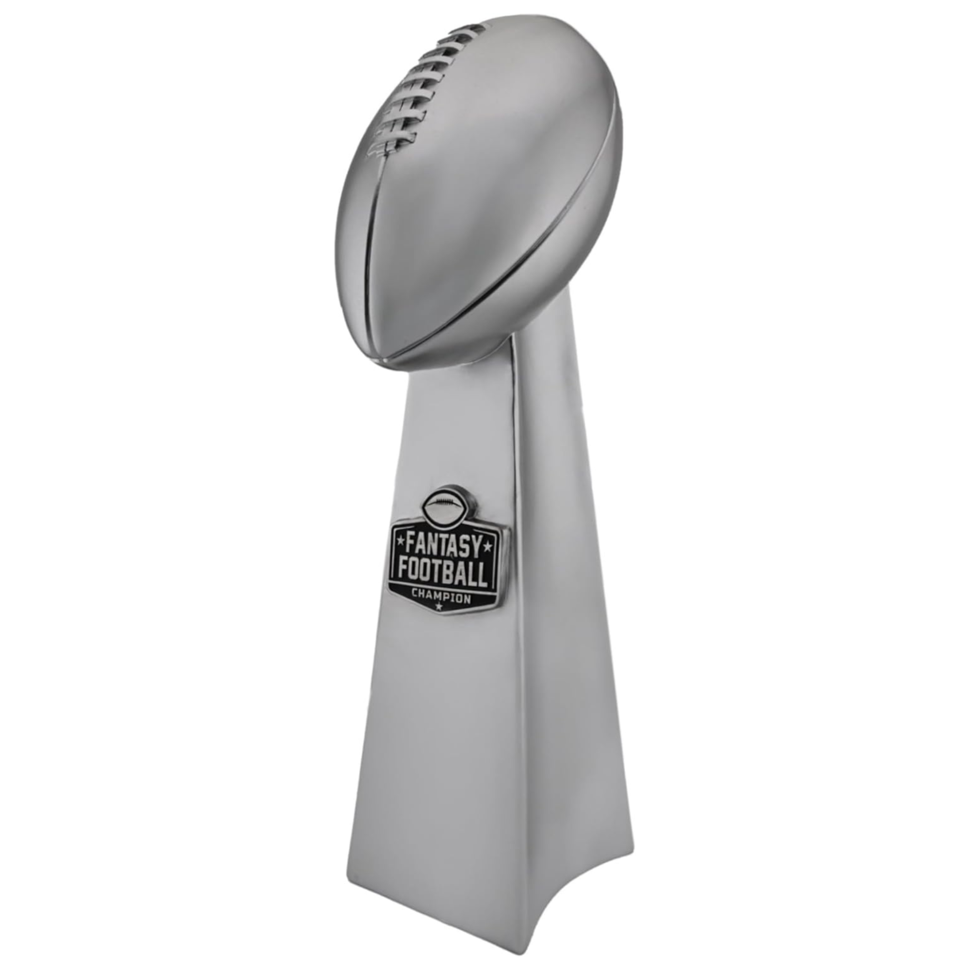 Fantasy Football Championship Trophy - Silver Finish Football Trophy Replica for League Winner, Premium Fantasy Trophy for Display, Durable Trophy Fantasy Football Award -  Available in 2 Sizes
