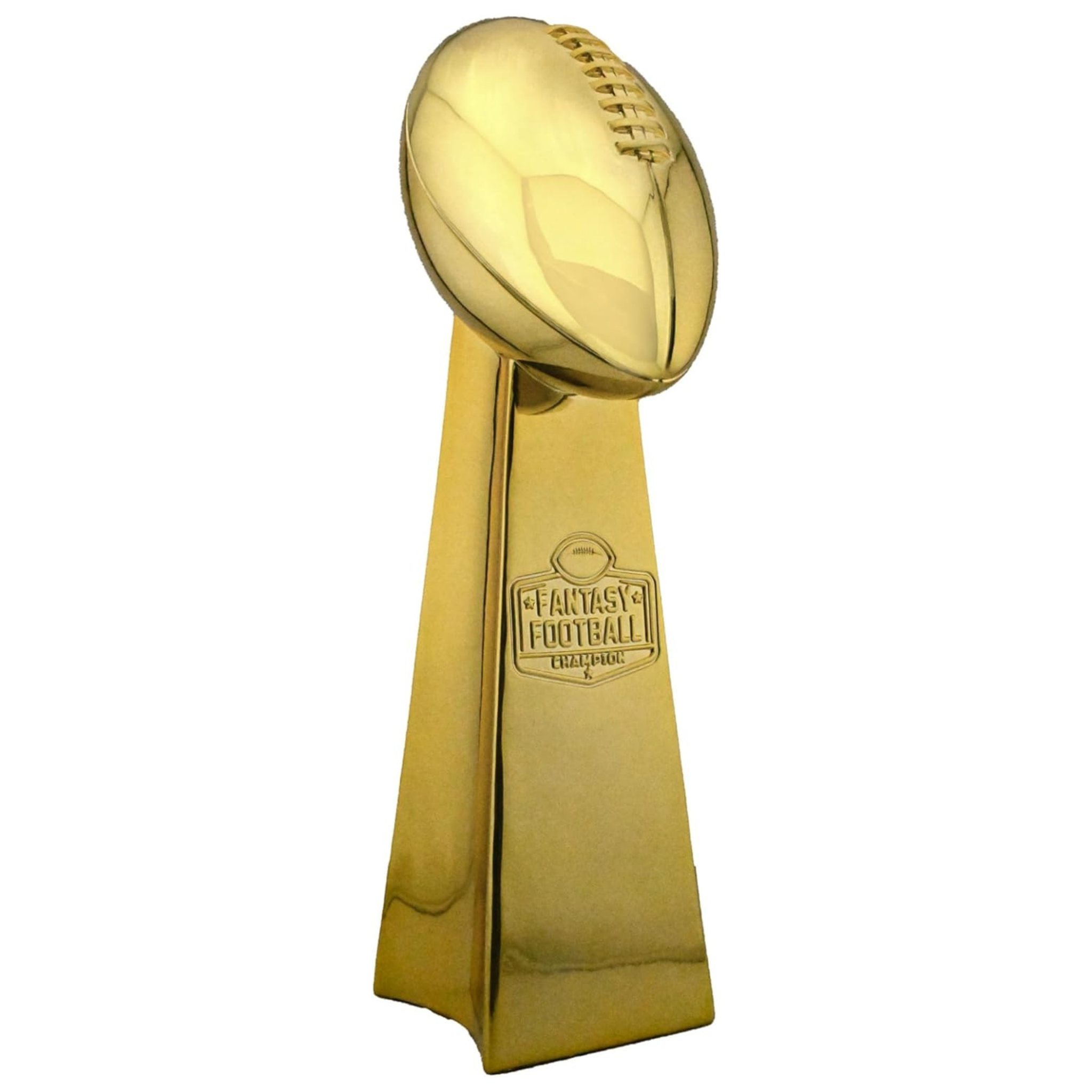 Fantasy Football Trophy - Gold Finish Champion Award for League Winner - Bold Replica Design, Premium Football Trophy for Fantasy Football Trophies Display or Rotation - Available in 2 Sizes
