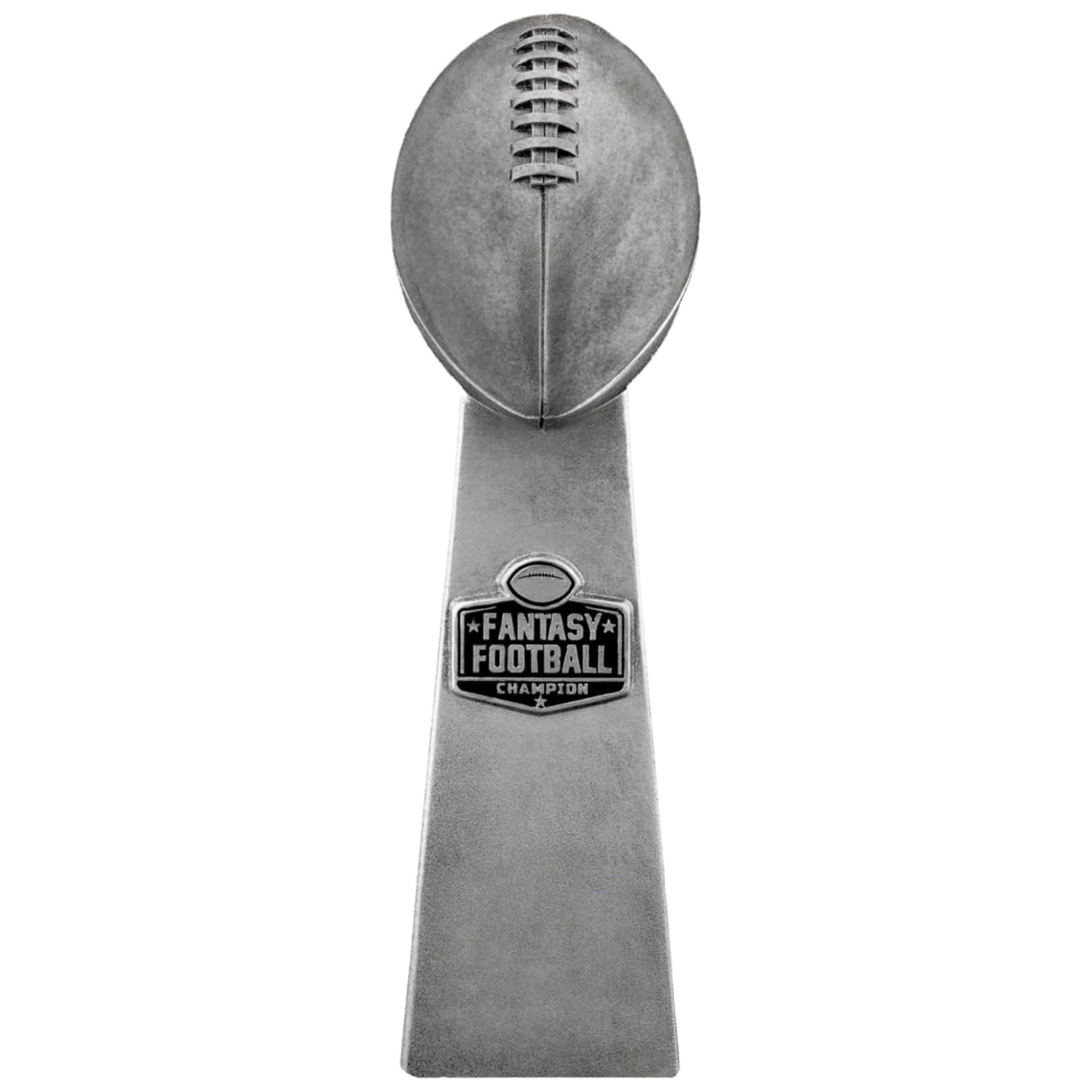 Fantasy Football Championship Trophy - Premium Fantasy Trophy with Antique Silver Finish, Football Trophy Pro-Style Replica for Winner, Fantasy Football Trophies Display Award - Available in 2 Sizes
